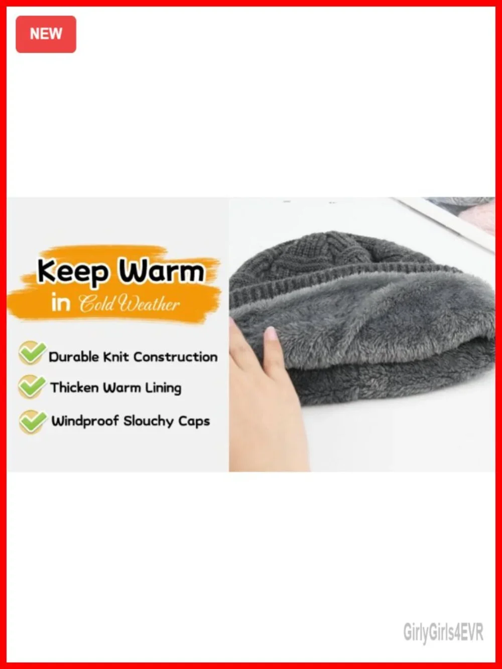 Cable Knit Winter Beanie Skull Cap for Men Women Acrylic